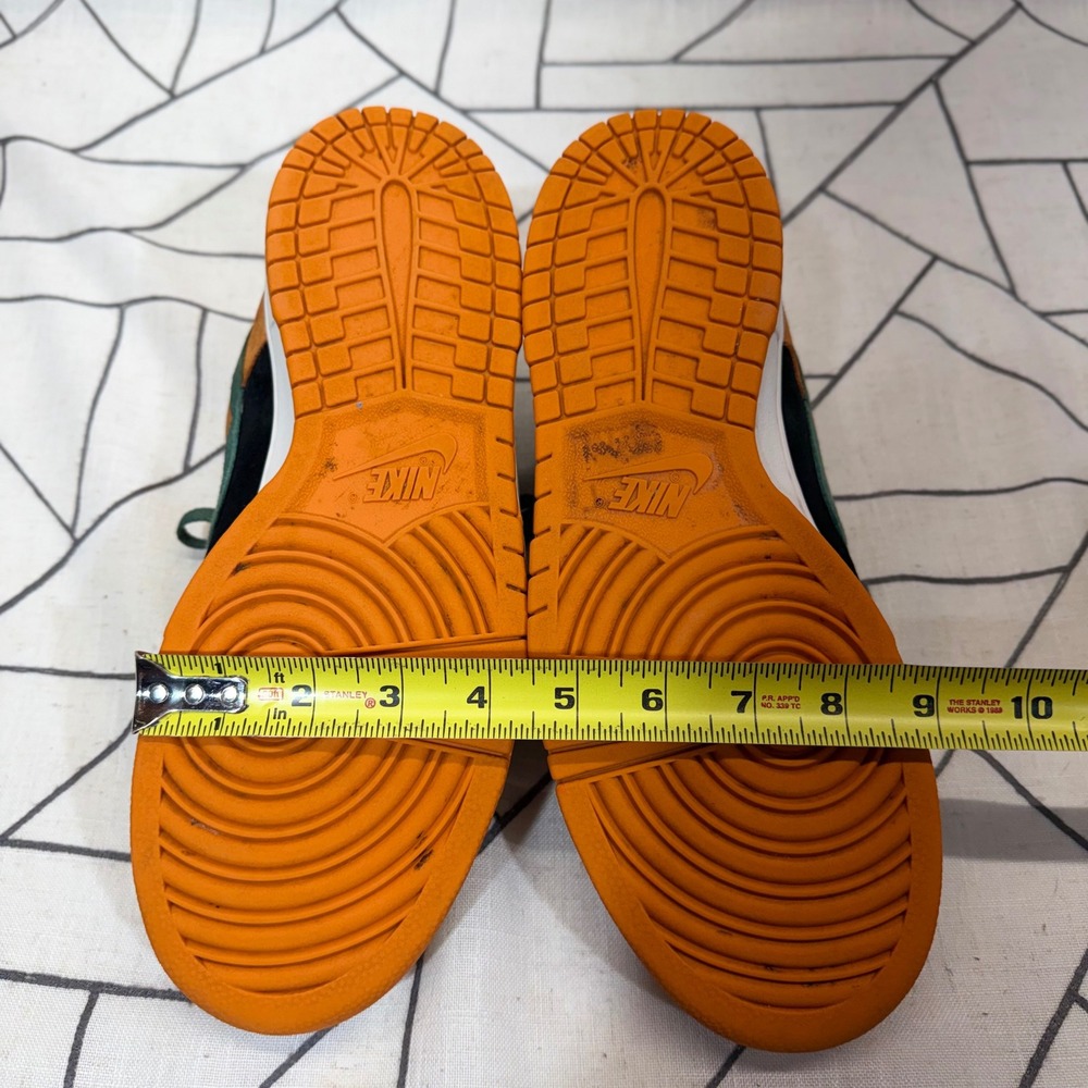 Nike Dunk Low Ceramic Size 11‎ Black Orange Green DA1469-001 Suede Sneakers - Picture 8 of 9